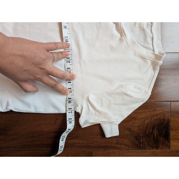 Kate Spade Broome Street Lacy Ruffle White T-Shirt Size S - Picture 5 of 6